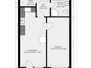 Pronájem bytu 2+kk, Praha - Libeň, Matějkova, 53 m2