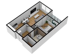 Prodej bytu 2+kk, Praha - Hlubočepy, náměstí Olgy Scheinpflugové, 45 m2