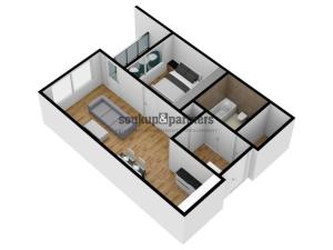 Prodej bytu 2+kk, Praha - Hlubočepy, náměstí Olgy Scheinpflugové, 45 m2