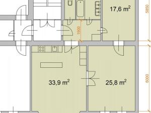 Pronájem bytu 3+kk, Hradec Králové, Gočárova třída, 108 m2