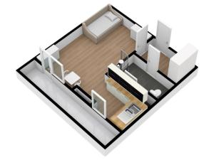 Pronájem bytu 1+kk, Praha - Krč, Milevská, 32 m2