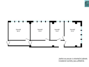Pronájem kanceláře, Olomouc, Wellnerova, 22 m2