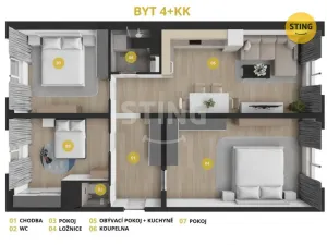 Prodej bytu 4+kk, Ostrava, Mitušova, 75 m2