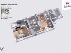 Prodej rodinného domu, Jasenná, 133 m2