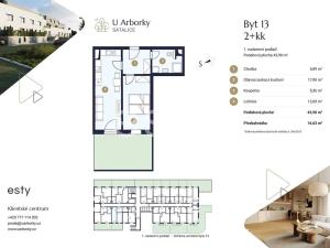 Prodej bytu 2+kk, Praha - Satalice, Za Novákovou zahradou, 44 m2