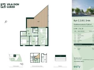 Prodej bytu 3+kk, Praha - Újezd nad Lesy, Rohožnická, 73 m2