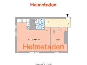 Pronájem bytu 2+kk, Ostrava - Poruba, náměstí Boženy Němcové, 47 m2