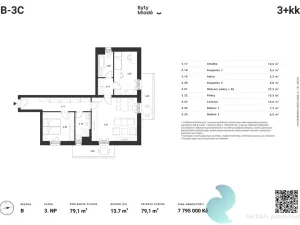 Prodej bytu 3+kk, České Budějovice - České Budějovice 5, 79 m2