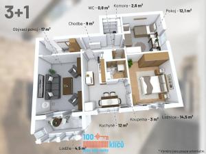 Prodej bytu 3+1, Přerov, Želatovská, 71 m2