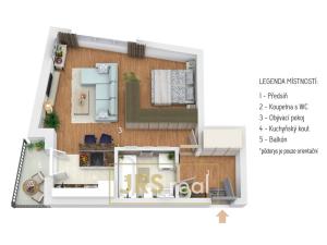 Prodej bytu 1+kk, Hustopeče, 51 m2