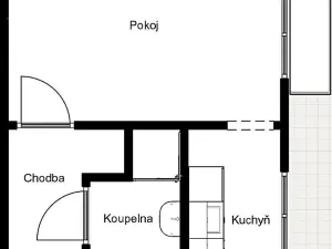 Pronájem bytu 1+kk, Milovice, Braniborská, 30 m2