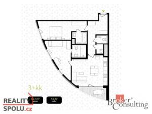 Prodej bytu 3+kk, Praha - Michle, Hodonínská, 86 m2