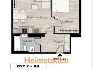 Pronájem bytu 2+kk, Ostrava - Poruba, Porubská, 46 m2