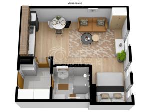 Pronájem bytu 1+kk, Králův Dvůr, Na Horizontu, 30 m2