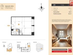 Prodej bytu 1+kk, Olomouc, 8. května, 35 m2