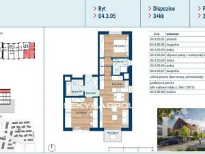 Prodej bytu 3+kk, Praha - Čakovice, Marie Podvalové, 77 m2