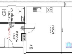 Pronájem bytu 1+kk, Stříbro, Plzeňská, 29 m2
