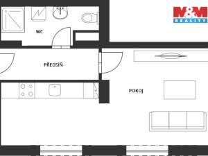 Prodej bytu 1+kk, Nýrsko, Rybářská, 35 m2