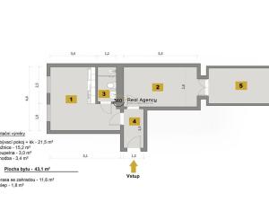 Prodej bytu 2+kk, Praha - Vršovice, Černomořská, 43 m2