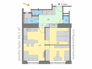Prodej bytu 3+kk, Praha - Nusle, Doudlebská, 52 m2