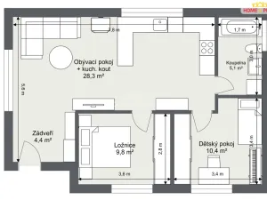 Prodej chaty, Káraný, B. Němcové, 58 m2