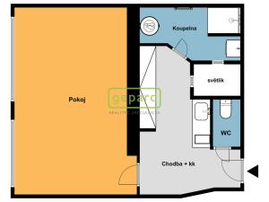 Pronájem bytu 1+kk, Praha, Za poštou, 45 m2