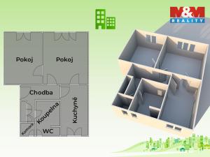 Prodej bytu 2+1, Valašské Meziříčí, Havlíčkova, 55 m2