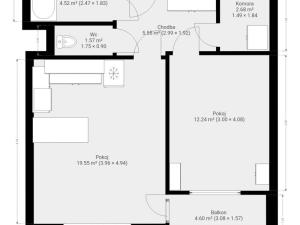 Pronájem bytu 2+kk, Brno, Říčanská, 47 m2