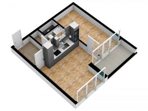 Pronájem bytu 2+kk, Praha - Karlín, Breitfeldova, 46 m2