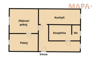 Prodej bytu 2+1, Chomutov, Fügnerova, 65 m2