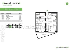 Pronájem bytu 2+kk, České Budějovice, Volejbalistů, 45 m2