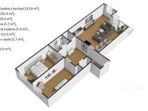 Prodej bytu 3+kk, Praha - Uhříněves, Oty Bubeníčka, 80 m2