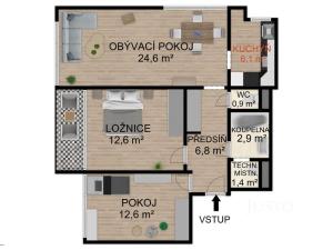 Prodej bytu 3+1, Písek, Otakara Jeremiáše, 76 m2