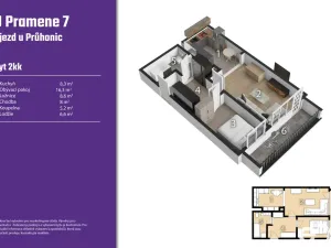 Prodej bytu 2+kk, Praha, U pramene, 49 m2