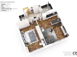 Pronájem bytu 2+kk, Praha - Žižkov, Bořivojova, 53 m2