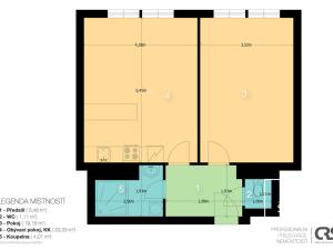 Pronájem bytu 2+kk, Praha - Žižkov, Bořivojova, 53 m2