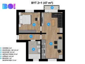 Pronájem bytu 2+1, Ostrava, Asejevova, 47 m2