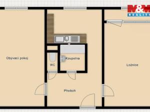 Prodej bytu 2+1, Chomutov, Holešická, 61 m2