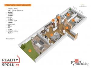 Prodej bytu 3+kk, Pardubice - Zelené Předměstí, K Višňovce, 66 m2