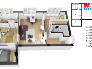 Prodej bytu 4+1, Čestice, 89 m2