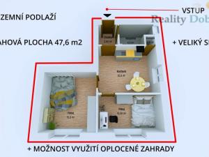 Pronájem bytu 2+1, Opava, Těšínská, 48 m2