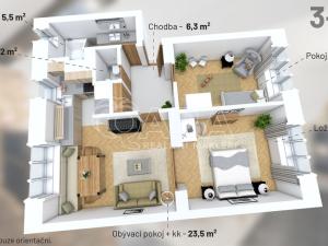 Prodej bytu 3+kk, Praha - Hostivař, Pod stanicí, 64 m2