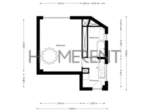 Pronájem bytu 1+1, Praha - Nusle, Na dolinách, 33 m2