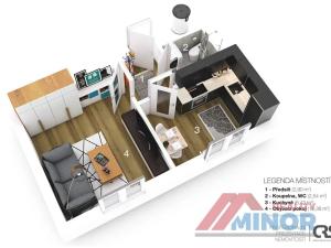 Pronájem bytu 1+1, Slaný, Rabasova, 28 m2