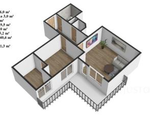 Prodej bytu 2+1, Praha - Strašnice, Na stezce, 40 m2