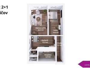 Pronájem bytu 2+1, Uničov, Masarykovo nám., 69 m2