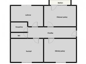 Prodej bytu 3+1, Teplice - Prosetice, Pod hvězdárnou, 74 m2
