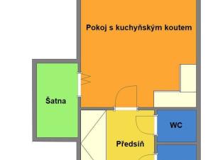 Pronájem bytu 1+kk, Praha - Modřany, Platónova, 29 m2