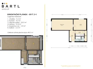 Pronájem bytu 2+1, Lenora, 46 m2