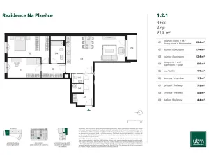 Prodej bytu 3+kk, Praha - Smíchov, Nádražní, 92 m2